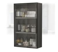 forestalk Gabinete de baño montado en la pared, gabinete de madera para medicina, gabinete de ducha de metal sobre el inodoro con puertas de cristal para cuarto de lavado y sala de estar (tamaño: 35 x