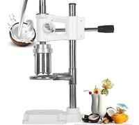 forestalk Herramienta abridor de coco, máquina de apertura vertical manual de coco con palanca de mano que ahorra mano de obra y base resistente para tiendas de frutas y mercados