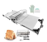 forestalk Máquina laminadora de masa eléctrica para hornear en casa, hoja automática de hojaldre de acero inoxidable con control de grosor de 2 a 30 mm, tablero de 40 x 17.7 pulgadas