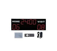 forestalk Marcador electrónico para exteriores, pantalla LED, deportivo, multifunción, temporizador de cuenta regresiva, marcador digital de fútbol, montado en la pared, reloj de puntuación
