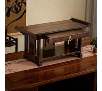 forestalk Mesa de altar de meditación con estante extraíble, soporte personal para estatua de Buda y gabinete de oración, pedestal de exhibición (60 x 25 x 28 cm)