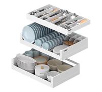 forestalk Organizador de gabinete extraíble, cajones deslizantes resistentes para cocina, despensa, baño, garaje, almacenamiento y organización de sala de manualidades, 22 pulgadas de alto x 19.7