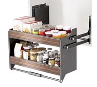 forestalk Organizador de gabinete extraíble, estantes de cocina de 2 niveles, ahorro de espacio ajustable para armarios superiores, diseño resistente para una máxima e almacenamiento