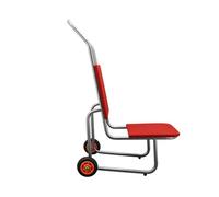 forestalk Pesada Silla Dolly para 15 sillas Plegables, Carrito de Pila Comercial con alfombras de Superficie, Silent Rubber Wheels para Banquet Hotel Wedding Party Storage Transport, Red