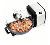 forestalk Picador de Alimentos eléctrico Comercial 5L Cortador de Verduras de Acero Inoxidable 250W tazón de Alta Velocidad de la Amoladora de Carne para Frutas Nueces Granos Preparación a Granel