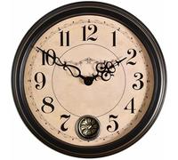 forestalk Reloj de pared, diseño vintage silencioso, funciona con pilas, para decoración de sala de estar y oficina en casa, 45,7 cm