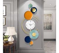 forestalk Reloj de pared, grande, silencioso, de metal, redondo, moderno, decoración 3D para sala de estar, dormitorio, oficina, reloj de decoración de pared de estilo horizontal