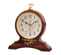 forestalk Reloj De Repisa con Movimiento Silencioso - Elegante Decoración Vintage para El Hogar para Chimenea, Oficina, Escritorio, Estante - Lente De Vidrio HD(Color:Marrón)