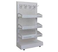 forestalk Soporte de exhibición de bebidas, estante comercial de almacenamiento de alimentos de varios niveles para bebidas, aperitivos y soluciones de comercialización