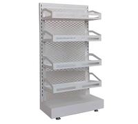 forestalk Soporte de exhibición de bebidas, estante comercial de almacenamiento de alimentos de varios niveles para bebidas, aperitivos y soluciones de comercialización