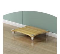 forestalk Soporte para impresora, estante multimedia, soporte de esquina para TV, estante de audio y vídeo, estante de esquina de madera, gabinete estéreo, unidad de entretenimiento que ahorra espacio