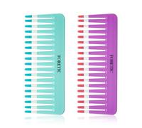 Foretic Peine grande para desenredar el cabello, peine de dientes anchos para cabello rizado, cabello húmedo y seco