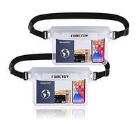 FORETOY Bolsa Impermeable 2 Pack, Riñonera Estanca para Deportes Acuatica | Bolsa Estanca al Agua con cinturón Ajustable, Protección IP68, Funda Teléfono Impermeable, Playa, Natación, Kayak, Mar etc