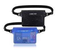 FORETOY Bolsa Impermeable 2 Pack, Riñonera Impermeable al Agua con cinturón Ajustable, Bolsa estanca Impermeable IP68 para Deportes Acuatica, Playa, Natación, Conducción, Kayak, Mar etc