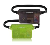 FORETOY Bolsa Impermeable 2 Pack, Riñonera Impermeable al Agua con cinturón Ajustable, Bolsa estanca Impermeable IP68 para Deportes Acuatica, Playa, Natación, Kayak, Mar etc