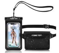 FORETOY Bolsa Impermeable y Funda Impermeable Móvil, Bolsa Estanca Riñonera Impermeable Universal IP68 para Deportes Acuatica, Playa, Natación, Canotaje, Kayak, Surf etc