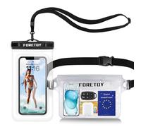 FORETOY Bolsa Impermeable y Funda Impermeable Móvil, Bolsa Estanca Riñonera Impermeable Universal IP68 para Deportes Acuatica, Playa, Natación, Canotaje, Kayak, Surf etc