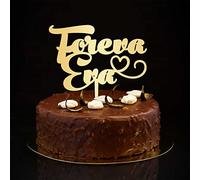 Foreva - Decoración para tartas de Eva, diseño de silueta de Mr & Mrs, decoración personalizada para tartas de novia y novio, decoración para bodas, compromisos, bodas, regalos de despedida de soltera