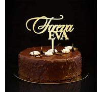 Foreva Eva - Decoración para tarta personalizada con texto en inglés "Mr & Mrs", diseño de silueta divertida de novia y novio para compromiso, decoración de boda, regalos de despedida de soltera