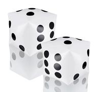 Forevat 2 cubos hinchables de espuma de 30 cm, globos gigantes, juguetes inflables para juegos de césped, fiestas en la piscina, caza ancha en interiores y exteriores, ludo, color blanco