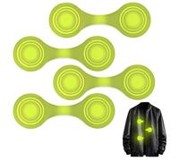 Forevat Reflectores magnéticos, 4 piezas de reflectores colgantes, imanes de solapa reflectantes, reflector de seguridad para mochila, ropa, cochecito, correr, bicicleta
