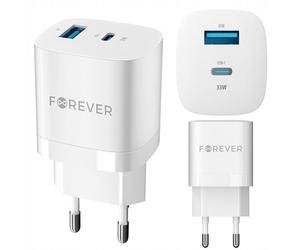 Forever 21 GAN - Cargador rápido para Honor 90 Lite, 90, 70 Lite, Magic 5 Pro, Vs/Google Pixel 7a, 7, 7 Pro, 6a/Huawei P40 Lite 5G, Mate X3/Vivo V23, Y21/Motorola RAZR 40, Moto G53, Blanco