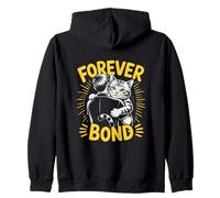 Forever Bond, dueño de Abrazo, felino, Amante de Las Mascotas Sudadera con Capucha