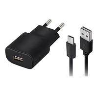FOREVER Cargador USB C 10W 2A con Cable USB C Negro - Carregador USB Universal para Teléfonos y Accesorios - Cargador Tipo C Compacto para Cargar y Transferir Datos - USB C Charger
