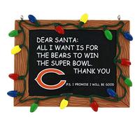 Forever Collectibles Chicago Bears - Placa de Pizarra Oficial NFL, 7,62 x 10,16 cm, Adorno de Navidad