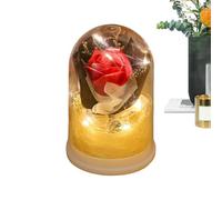 Forever Flowers - Polímero sintético transparente, Luz nocturna LED Ramo de rosas en vidrio, Componente estético de iluminación, Equipo de mantenimiento decorativo profesional | Flores de cumpleaños p