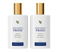 Forever Gentleman's Pride® - Afeitado para después del afeitado con aloe vera, sin alcohol, nutritivo, calmante, ácido hialurónico, sin gluten, certificado dermatest (2 x 118 ml)