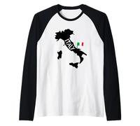 Forever Italy Graphic Tees - I Love Italy, Italy Map Graphic Camiseta Manga Raglan