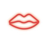 FOREVER Labios, labios rojos, labios LED, luz de neón, luces LED para dormitorio, habitación de los niños, letrero de neón para pared, accesorios de fiesta, alimentado por batería o USB