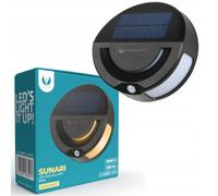 Forever Light FLS-13 - Lámpara solar LED de 6 W, 300 lúmenes, batería de 3000 K, 1200 mAh, sensor de movimiento PIR, sensor crepuscular IP65 impermeable, SMD tres modos, iluminación exterior con mando