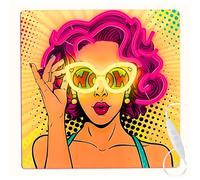 FOREVER Light LED Sign Neon Art Power Woman - Letrero de Neón Amarillo Rosado para Hogar y Restaurantes - Señal LED de Ahorro de Energía con USB