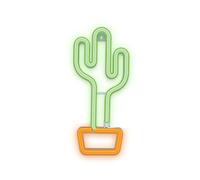 Forever Light Neon LED Decorazione,USB, segno luminoso, illuminazione, per soggiorno, Festa, Camera da letto (Cactus)
