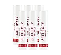Forever Living Products Aloe Lips, Chapstick, bálsamo labial, muy curativo. (paquete de 6)