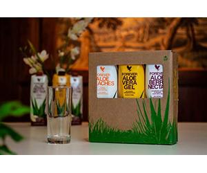 Forever Living Tripack - Gel de Aloe Vera Original, Néctar de Baya y Melocotón - 1 L Cada Uno