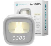 Forever Luz LED PURE FNL-06 AURORA Reloj despertador con conejito nocturno - Reloj digital, despertador, luz nocturna para dormir, para niños, temporizador, ajustable, para habitación infantil, conejo