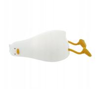 FOREVER Luz nocturna LED de silicona Lazy Duck/Patos para niños, lámpara de noche para bebé, con control táctil, temporizador recargable, regulador de intensidad, 3 modos de luz para interior,