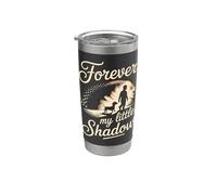 Forever My Little Shadow teckel silueta vintage Vaso térmico de acero inoxidable de doble pared