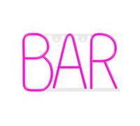 Forever Neon Led Bar Pink Bat Letrero de Neón BAR con USB