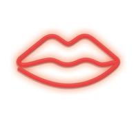 FOREVER Labios, labios rojos, labios LED, luz de neón, luces LED para dormitorio, habitación de los niños, letrero de neón para pared, accesorios de fiesta, alimentado por batería o USB