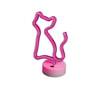 Forever Neon Led On A Stand Cat Pink