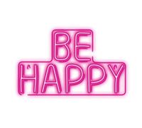 Forever Neon Plexi LED Be Happy Pink