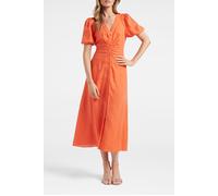 Forever New Arabella Puff Sleeve Shirt Dress Atomic Orange Talla: 14 | Blusón Outlet | Mujer | Naranja