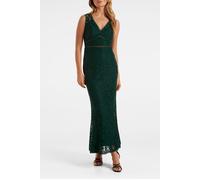 Forever New Daphne Flute Hem Gown Bottle Green Talla: 6 | Outlet | Mujer | Verde