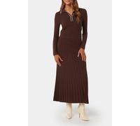 Forever New Edith Petite Knitted Polo Top Chocolate Talla: S | Outlet | Mujer | Marrón