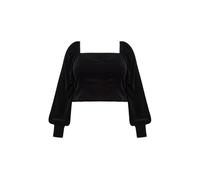 Forever New Hazel Curve Velvet Josephine Top Black Talla: 18 | Outlet | Mujer | Negro