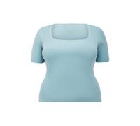 Forever New Lilly Curve Square Neck Knit Top Turquoise Blue Base Print Talla: 18 | Outlet | Mujer | Azul